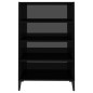 vidaXL Aparador de madera contrachapada negro brillante 57x35x90 cm vidaXL Aparador de madera contrachapada negro brillante 57x35x90 cm