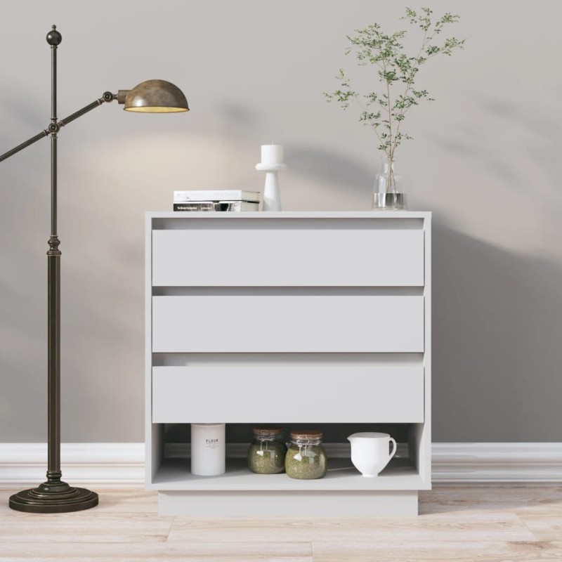 vidaXL Aparador de madera contrachapada blanco 70x41x75 cm vidaXL Aparador de madera contrachapada blanco 70x41x75 cm