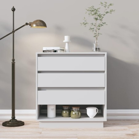 vidaXL Aparador de madera contrachapada blanco 70x41x75 cm