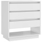 vidaXL Aparador de madera contrachapada blanco 70x41x75 cm vidaXL Aparador de madera contrachapada blanco 70x41x75 cm