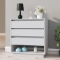 vidaXL Aparador de madera contrachapada blanco 70x41x75 cm vidaXL Aparador de madera contrachapada blanco 70x41x75 cm