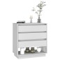 vidaXL Aparador de madera contrachapada blanco 70x41x75 cm vidaXL Aparador de madera contrachapada blanco 70x41x75 cm