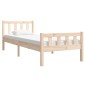 vidaXL Estructura de cama madera maciza 90x190 cm