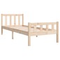 vidaXL Estructura de cama madera maciza 90x190 cm