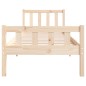 vidaXL Estructura de cama madera maciza 90x190 cm