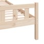vidaXL Estructura de cama madera maciza 90x190 cm