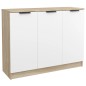 vidaXL Aparador madera contrachapada blanco roble Sonoma 90,5x30x70 cm vidaXL Aparador madera contrachapada blanco roble Sonoma 90,5x30x70 cm