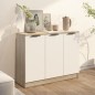 vidaXL Aparador madera contrachapada blanco roble Sonoma 90,5x30x70 cm vidaXL Aparador madera contrachapada blanco roble Sonoma 90,5x30x70 cm