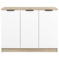 vidaXL Aparador madera contrachapada blanco roble Sonoma 90,5x30x70 cm vidaXL Aparador madera contrachapada blanco roble Sonoma 90,5x30x70 cm