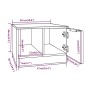 vidaXL Mesa de centro madera contrachapada blanco y roble 50x50x36 cm vidaXL Mesa de centro madera contrachapada blanco y roble 50x50x36 cm