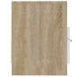 vidaXL Mueble de TV madera contrachapada blanco y roble 150x33,5x45 cm