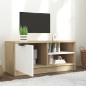 vidaXL Mueble de TV madera contrachapada blanco y roble 80x35x36,5 cm