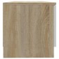 vidaXL Mueble de TV madera contrachapada blanco y roble 80x35x36,5 cm