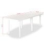 vidaXL Juego de comedor de jardín 9 piezas plástico blanco vidaXL Juego de comedor de jardín 9 piezas plástico blanco