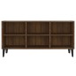 vidaXL Mueble de TV con patas de metal marrón roble 103,5x30x50 cm