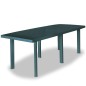 vidaXL Juego de comedor de jardín 9 piezas plástico verde vidaXL Juego de comedor de jardín 9 piezas plástico verde
