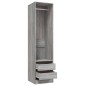 vidaXL Armario con cajones contrachapado sonoma gris 50x50x200 cm