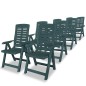 vidaXL Juego de comedor de jardín 9 piezas plástico verde vidaXL Juego de comedor de jardín 9 piezas plástico verde