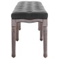 vidaXL Banco lino y madera maciza gris oscuro 150x40x48 cm vidaXL Banco lino y madera maciza gris oscuro 150x40x48 cm