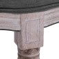 vidaXL Banco lino y madera maciza gris oscuro 150x40x48 cm vidaXL Banco lino y madera maciza gris oscuro 150x40x48 cm