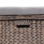 vidaXL Banco con 3 cestas hierba marina 105x40x42 cm gris vidaXL Banco con 3 cestas hierba marina 105x40x42 cm gris