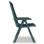 vidaXL Juego de comedor de jardín 9 piezas plástico verde vidaXL Juego de comedor de jardín 9 piezas plástico verde