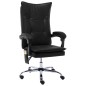 vidaXL Silla de oficina de masaje de cuero sintético negra vidaXL Silla de oficina de masaje de cuero sintético negra
