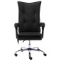 vidaXL Silla de oficina de masaje de cuero sintético negra vidaXL Silla de oficina de masaje de cuero sintético negra
