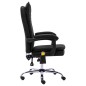 vidaXL Silla de oficina de masaje de cuero sintético negra vidaXL Silla de oficina de masaje de cuero sintético negra