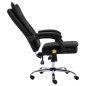 vidaXL Silla de oficina de masaje de cuero sintético negra vidaXL Silla de oficina de masaje de cuero sintético negra