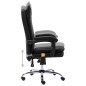 vidaXL Silla de oficina de masaje de cuero sintético negra vidaXL Silla de oficina de masaje de cuero sintético negra