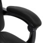 vidaXL Silla de oficina de masaje de cuero sintético negra vidaXL Silla de oficina de masaje de cuero sintético negra