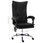vidaXL Silla de oficina de masaje de cuero sintético negra vidaXL Silla de oficina de masaje de cuero sintético negra