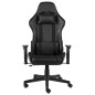 vidaXL Silla gaming giratoria PVC negro vidaXL Silla gaming giratoria PVC negro