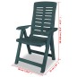 vidaXL Juego de comedor de jardín 9 piezas plástico verde vidaXL Juego de comedor de jardín 9 piezas plástico verde