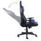 vidaXL Silla gaming giratoria PVC azul