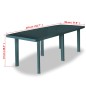vidaXL Juego de comedor de jardín 9 piezas plástico verde vidaXL Juego de comedor de jardín 9 piezas plástico verde