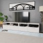 vidaXL Mueble para TV de madera de ingeniería 2 unidades blanco vidaXL Mueble para TV de madera de ingeniería 2 unidades blanco
