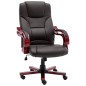 vidaXL Silla de oficina de cuero auténtico marrón vidaXL Silla de oficina de cuero auténtico marrón