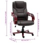 vidaXL Silla de oficina de cuero auténtico marrón vidaXL Silla de oficina de cuero auténtico marrón