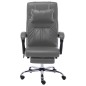 vidaXL Silla de oficina de masaje de cuero sintético gris antracita vidaXL Silla de oficina de masaje de cuero sintético gris antracita