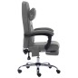 vidaXL Silla de oficina de masaje de cuero sintético gris antracita vidaXL Silla de oficina de masaje de cuero sintético gris antracita