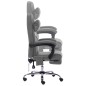 vidaXL Silla de oficina de masaje de cuero sintético gris antracita vidaXL Silla de oficina de masaje de cuero sintético gris antracita