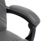 vidaXL Silla de oficina de masaje de cuero sintético gris antracita vidaXL Silla de oficina de masaje de cuero sintético gris antracita