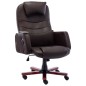 vidaXL Silla de oficina de masaje de cuero sintético marrón vidaXL Silla de oficina de masaje de cuero sintético marrón