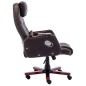 vidaXL Silla de oficina de masaje de cuero sintético marrón vidaXL Silla de oficina de masaje de cuero sintético marrón