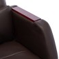 vidaXL Silla de oficina de masaje de cuero sintético marrón vidaXL Silla de oficina de masaje de cuero sintético marrón