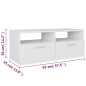 vidaXL Mueble para TV de madera de ingeniería 2 unidades blanco vidaXL Mueble para TV de madera de ingeniería 2 unidades blanco