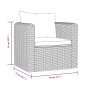 vidaXL Sillón con cojines de ratán sintético negro vidaXL Sillón con cojines de ratán sintético negro