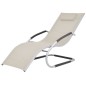 vidaXL Tumbona con cojín aluminio y textilene color crema vidaXL Tumbona con cojín aluminio y textilene color crema